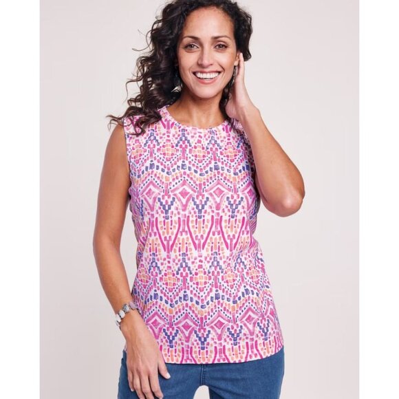 Blair Essential Knit Tank‎ Top in Mosaic - Size large - Picture 1 of 5